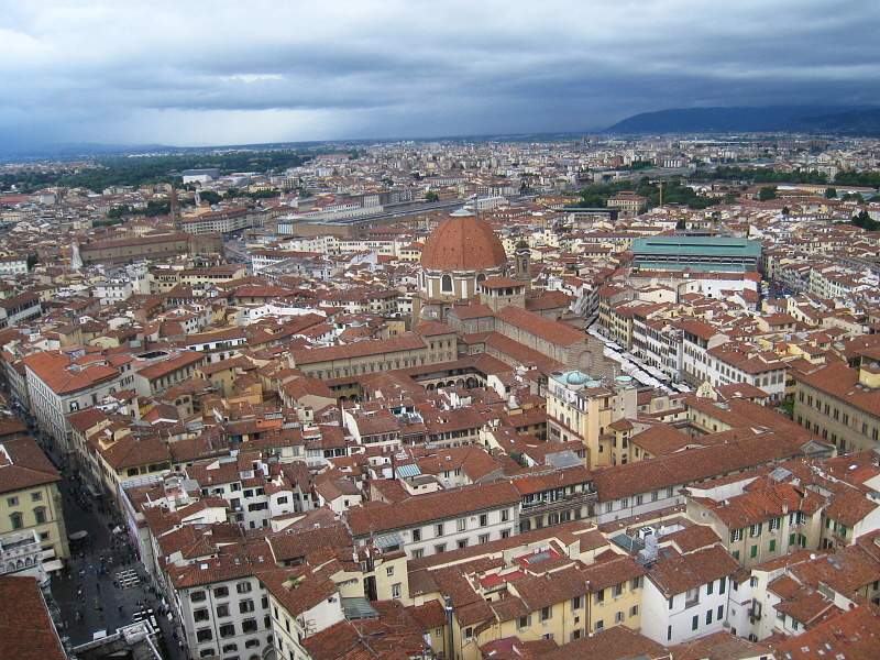 Pohad z kupoly - Bazilika San Lorenzo a Mediciovsk kaplnka