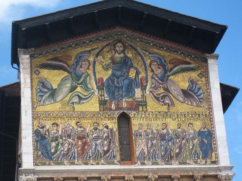 Bazilika sv. Fredina - zlat mozaika