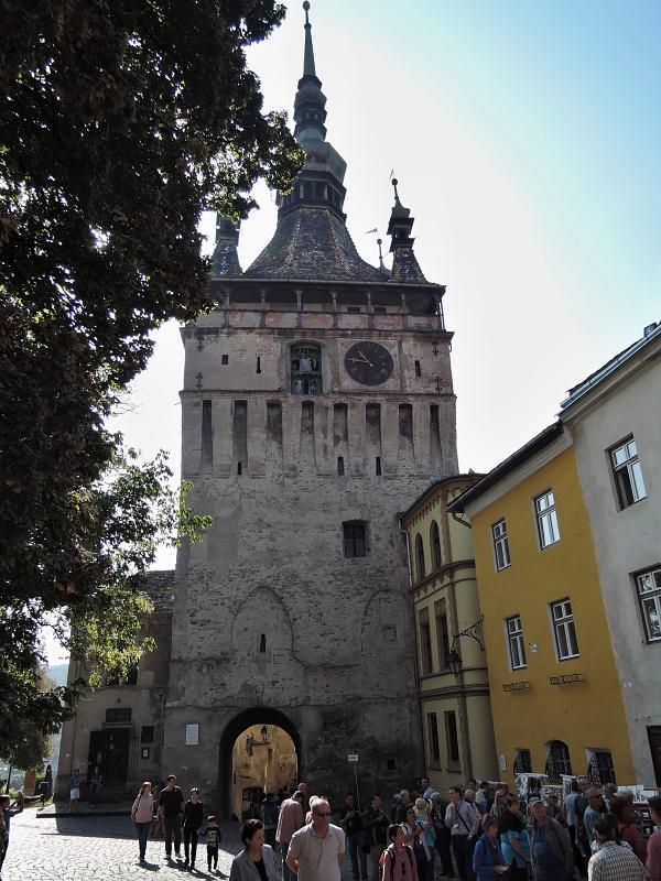 Sighisoara - Hodinová veža s orlojom