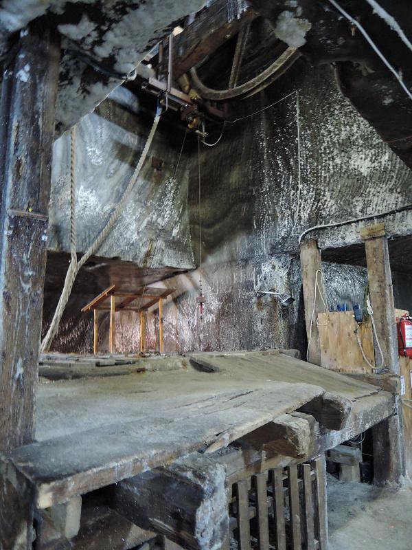 Salina Turda - šachta na vyťahovanie soli z bane, hore