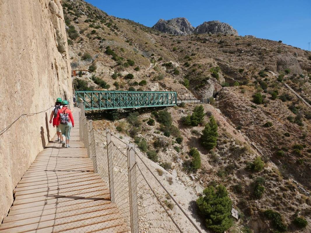 Caminito del Rey - vchod z rokliny