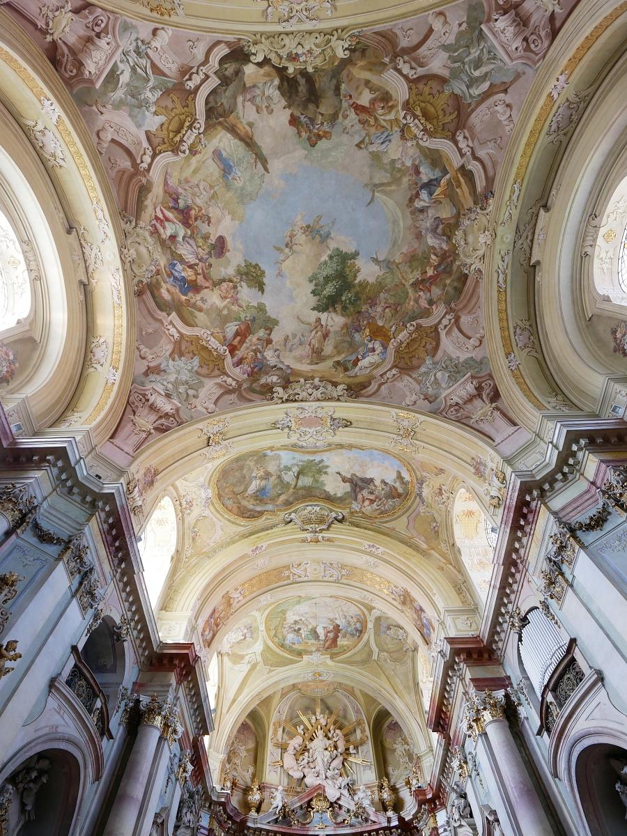 Kltor Jasov - Kostol sv. Jna Krstitea - Krackerov maovan strop