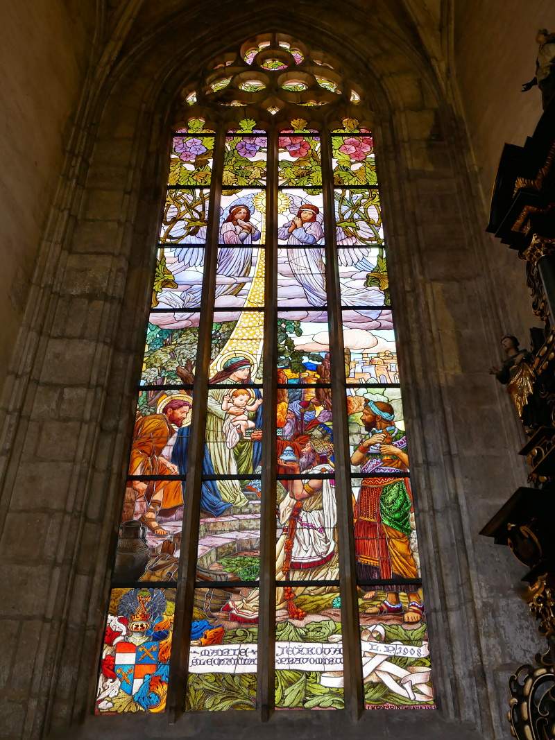 Chrm sv. Barbory - vitrov okn