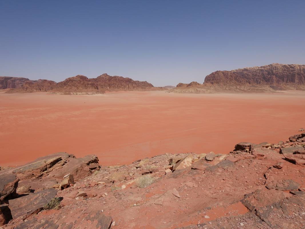 Výhľad zo skaly nad Veľkou červenou dunou