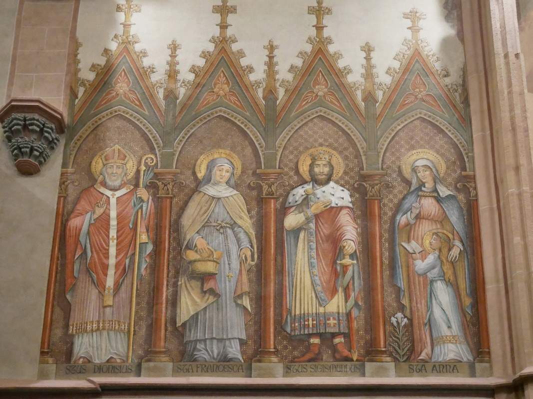 Nstenn maba -  zava sv. Dionz, sv. Frantika, sv. igmund a sv. Anna, 1904