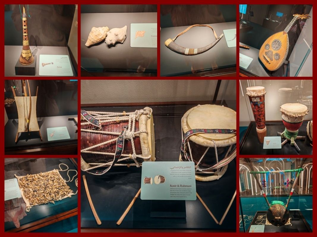 Expozícia ománskych hudobných nástrojov