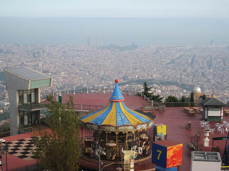 Tibidabo - výhľad na Barcelonu