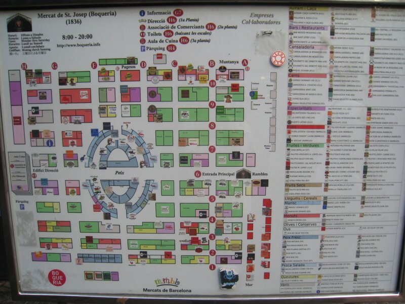 Mapa Boqueria