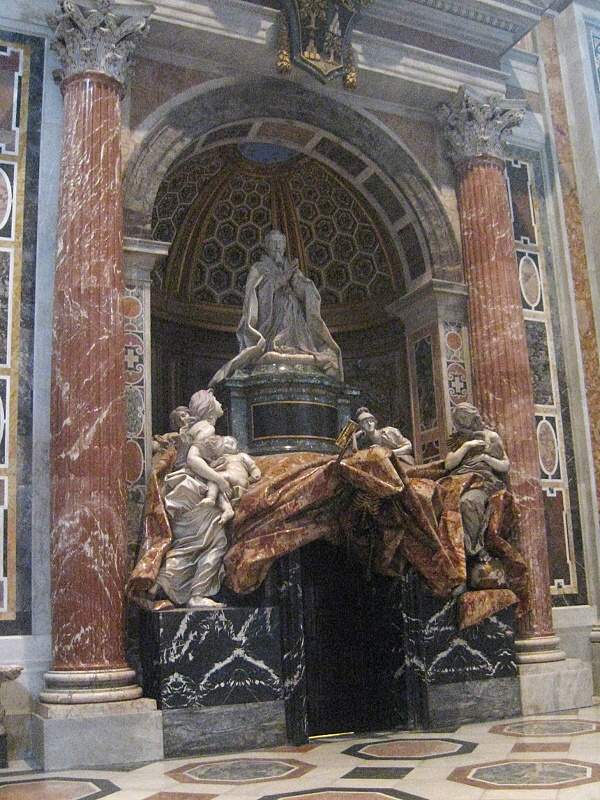 Bazilika sv. Petra - Berniniho pocta Alexandrovi VII.