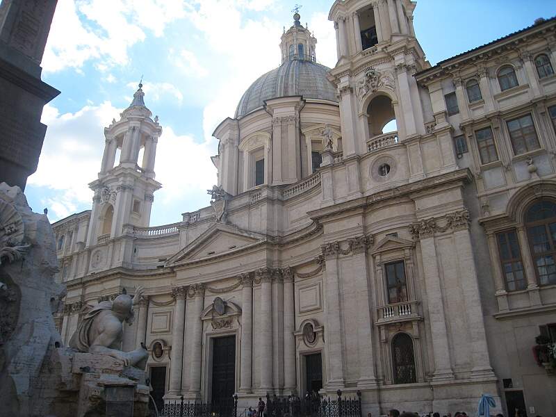 Borrominiho Kostol sv. Agnesy na námestí Piazza Navona