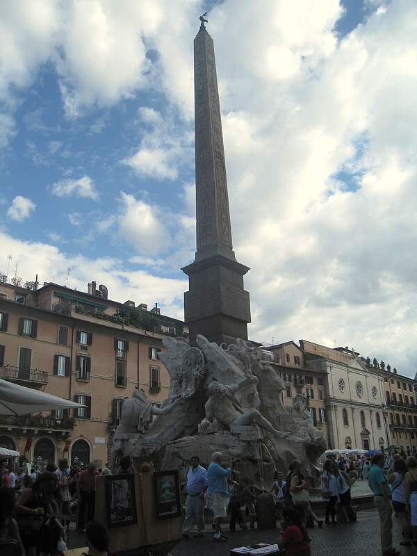 Berniniho Fontána štyroch riek na Piazza Navona