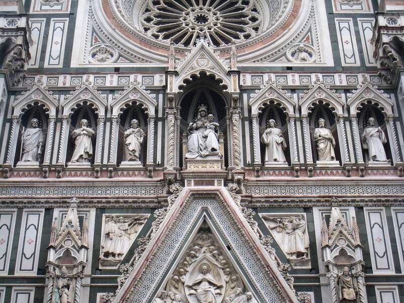 Bazilika Santa Maria del Fiore - detail fasády