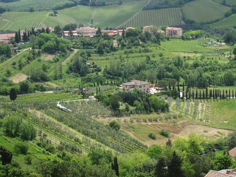 San Gimignano - vinice, olivové háje a toskánske vilky 2