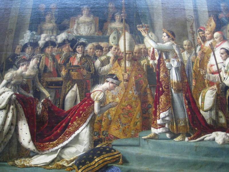 Louvre, David: Korunovácia Napoleóna, 621 × 979 cm, 1806