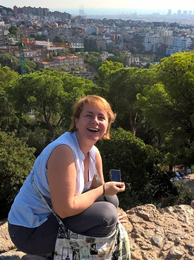 Park Güell - pyramída s krížmi