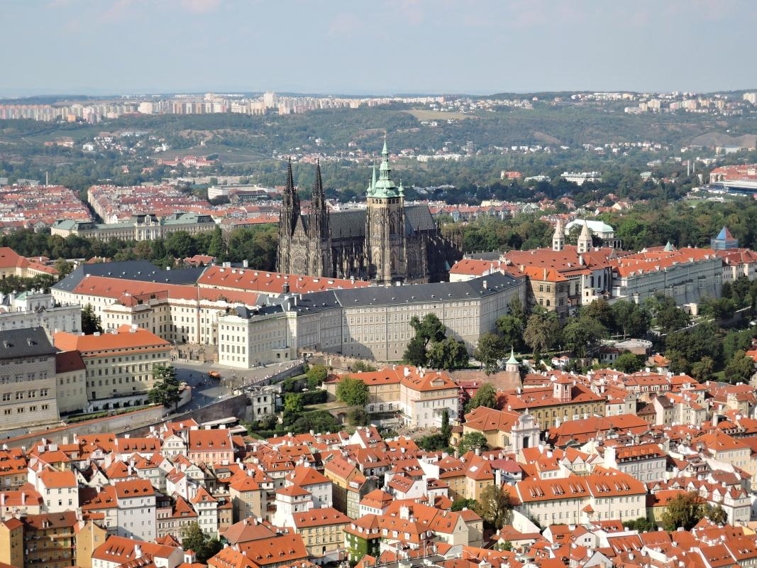 Petřín - výhľad na Pražský Hrad