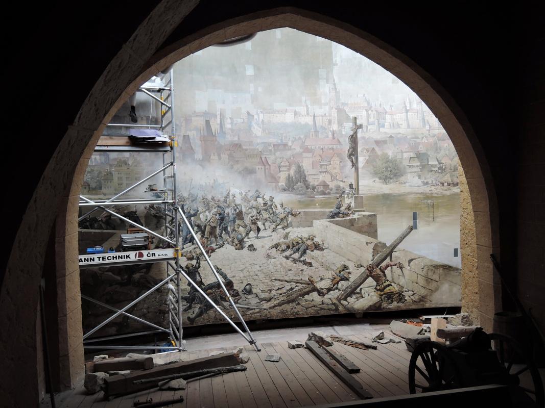Diorama boja Pražanov so Švédmi