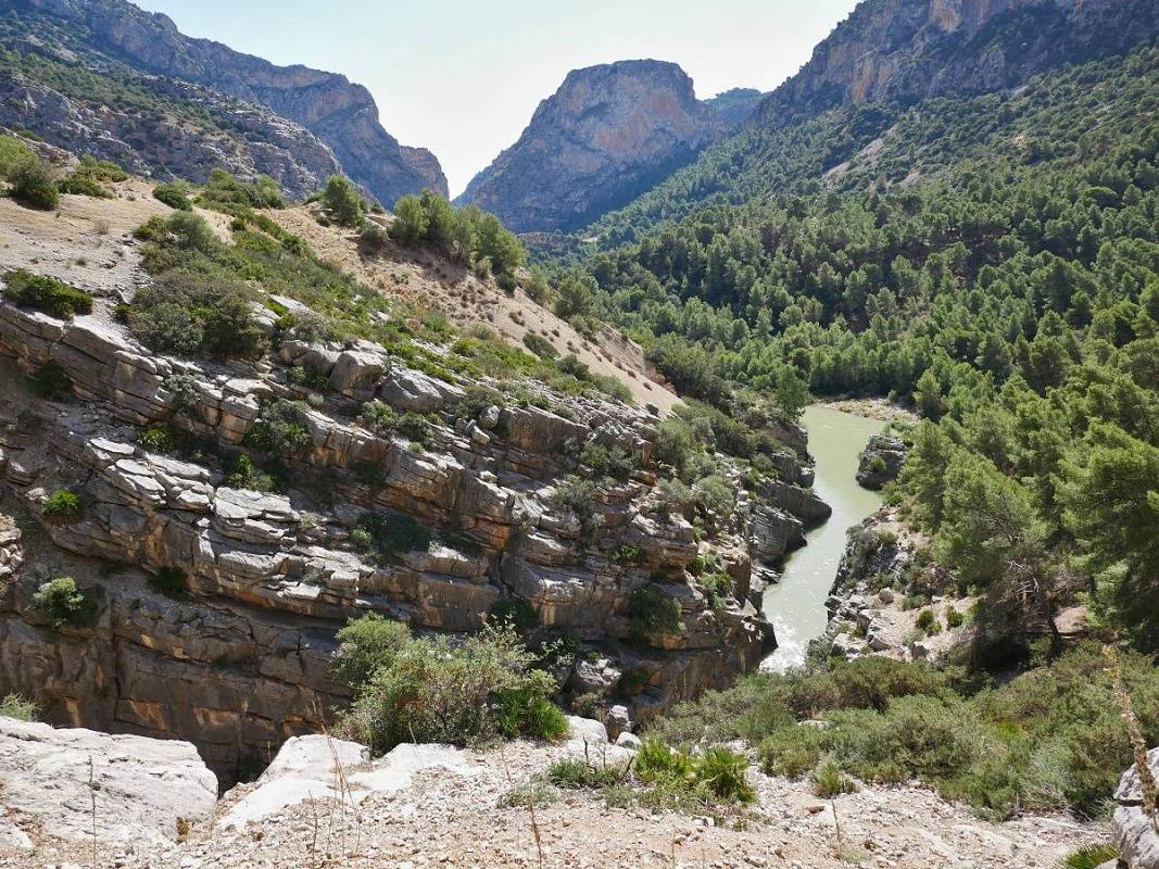 Caminito del Rey - vstup do údolia