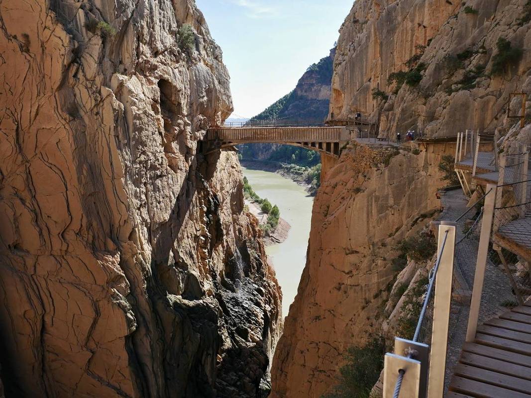 Caminito del Rey - druhá roklina - visutý most