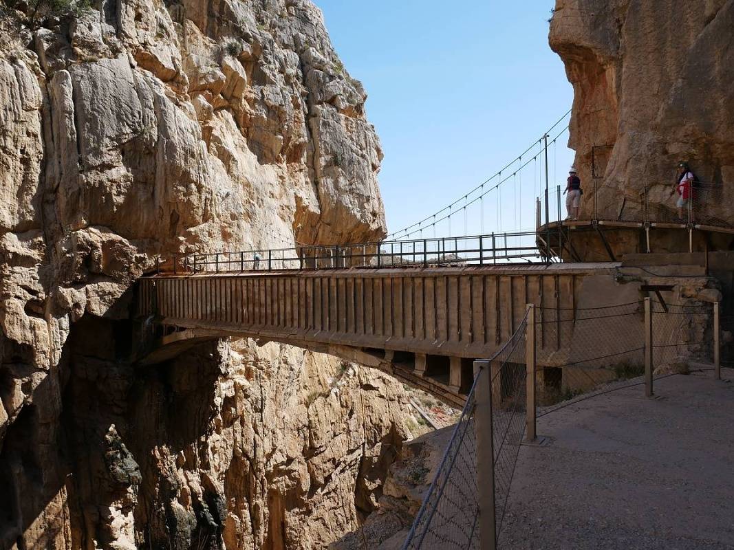 Caminito del Rey - druhá roklina - visutý most