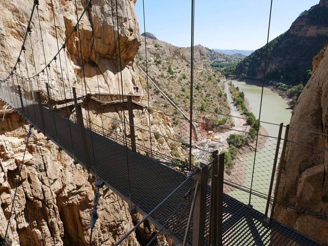 Caminito del Rey - druhá roklina - visutý most
