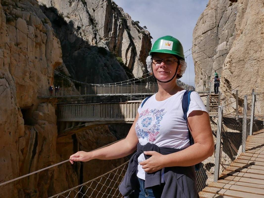 Caminito del Rey - druhá roklina - visutý most