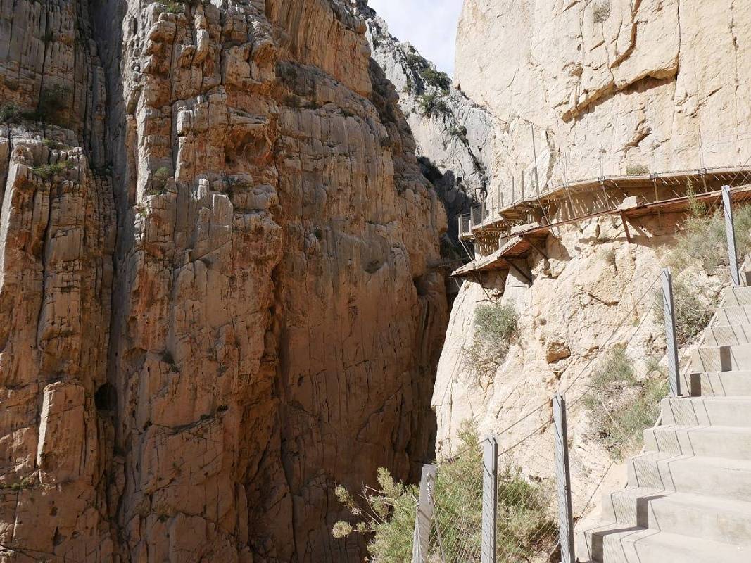 Caminito del Rey - východ z rokliny
