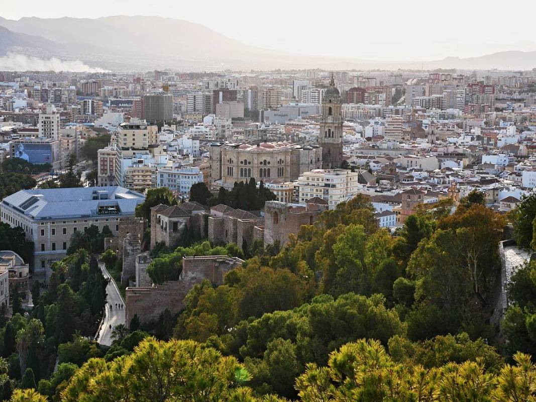 Malaga - výhľad Gibralfaro - Alcazaba a Katedrála