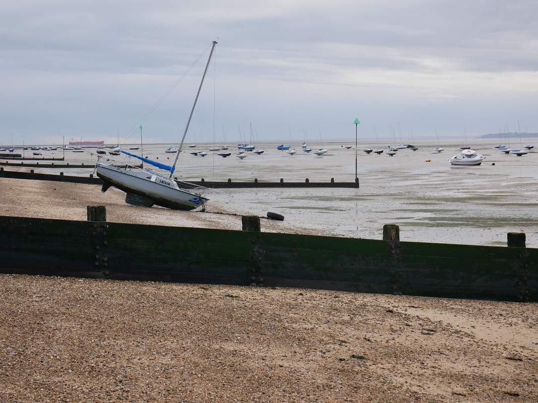 Southend - Pláž - odliv