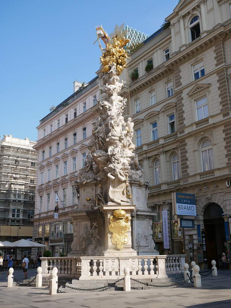 Viedenský morový stĺp v ulici Na Priekope (Graben), r.1693
