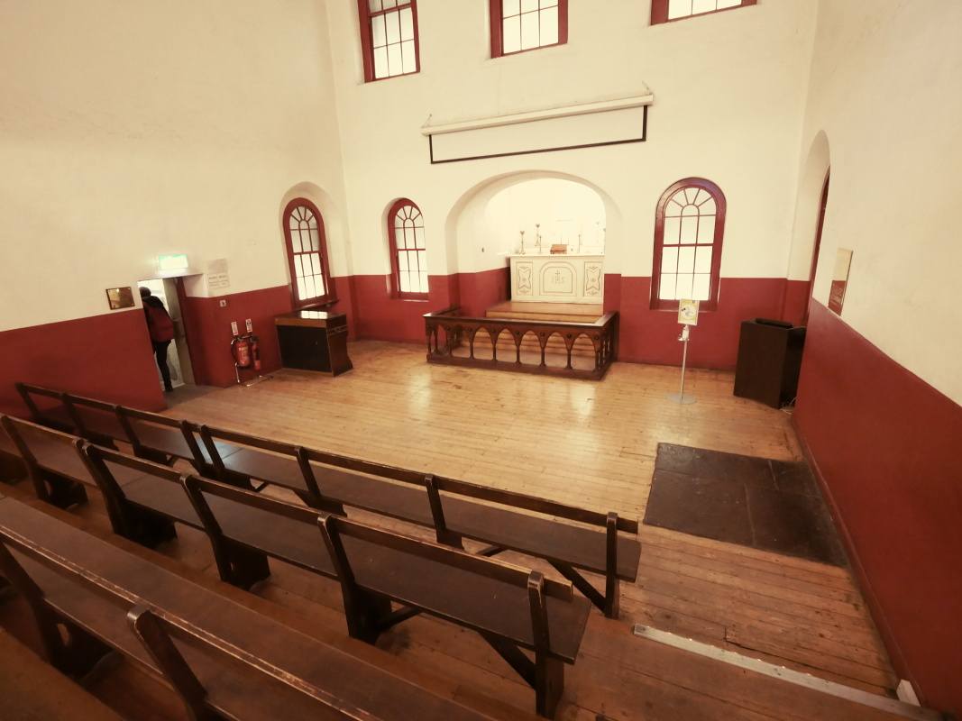 Kilmainham Gaol - kaplnka, kde si Joseph Plunkett vzal Grace Gifford 3.5.1916, v predvečer svojej popravy