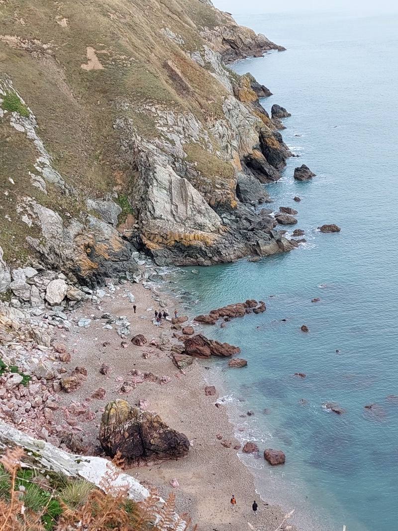 Howth - tajná pláž - mravčekovia na pláži