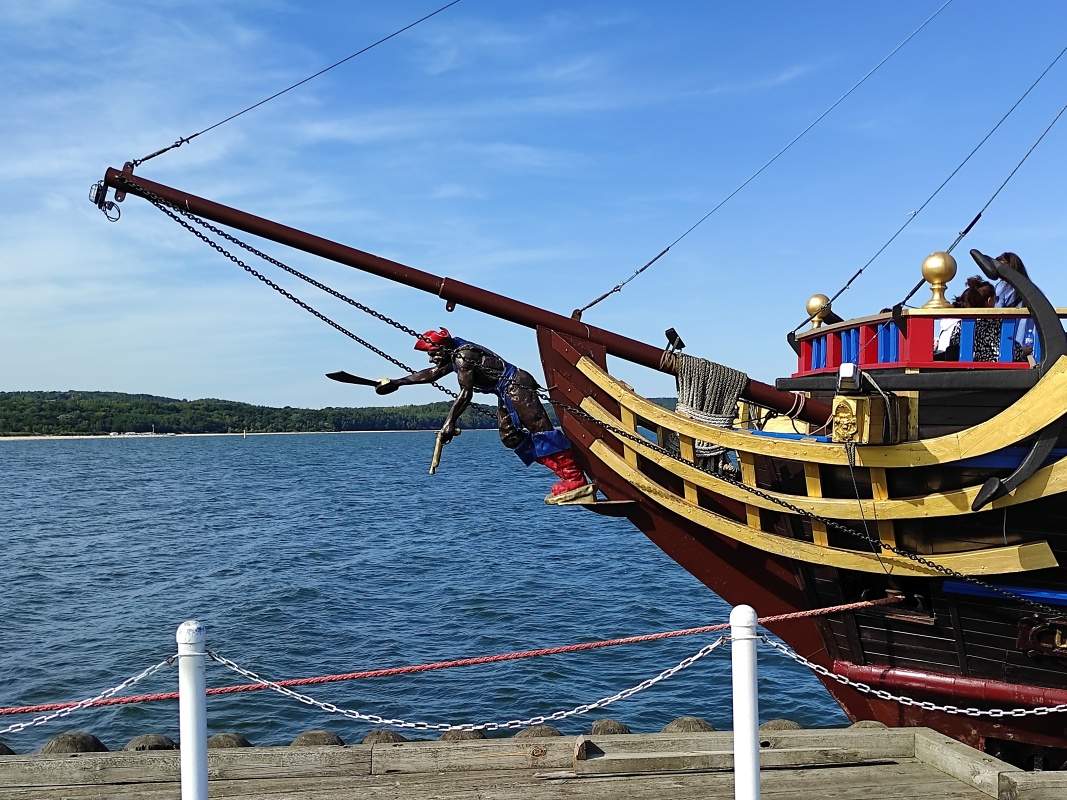 Sopot - mólo - pirátska loď