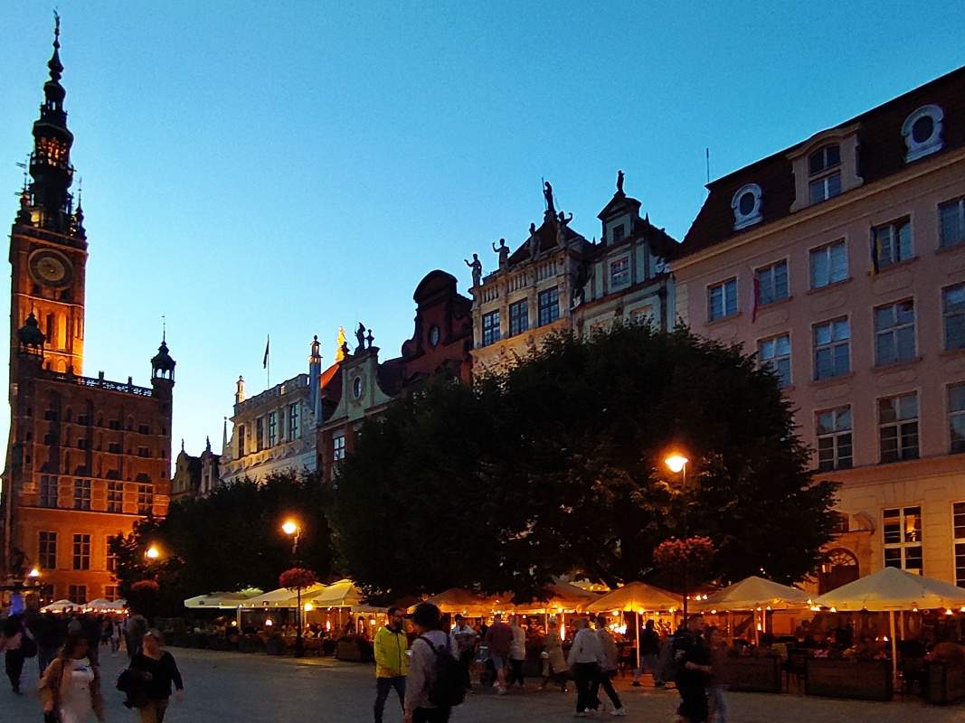 Nočný Gdaňsk - Dlhá ulica