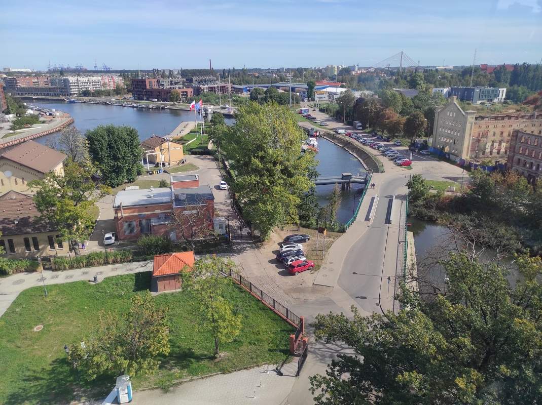 Výhľad z Amber Sky na Gdaňsk