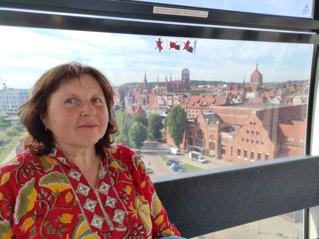 Výhľad z Amber Sky na Gdaňsk