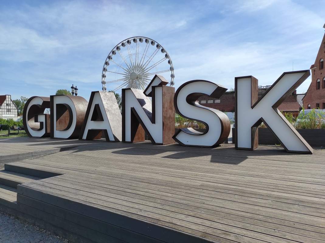Nápis Gdaňsk