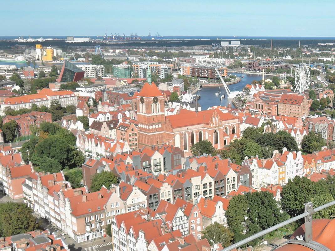 Veža Mariánskej baziliky - Múzeum II. sv. vojny, Kostol sv. Jána, most Olowianka a koleso Amber Sky