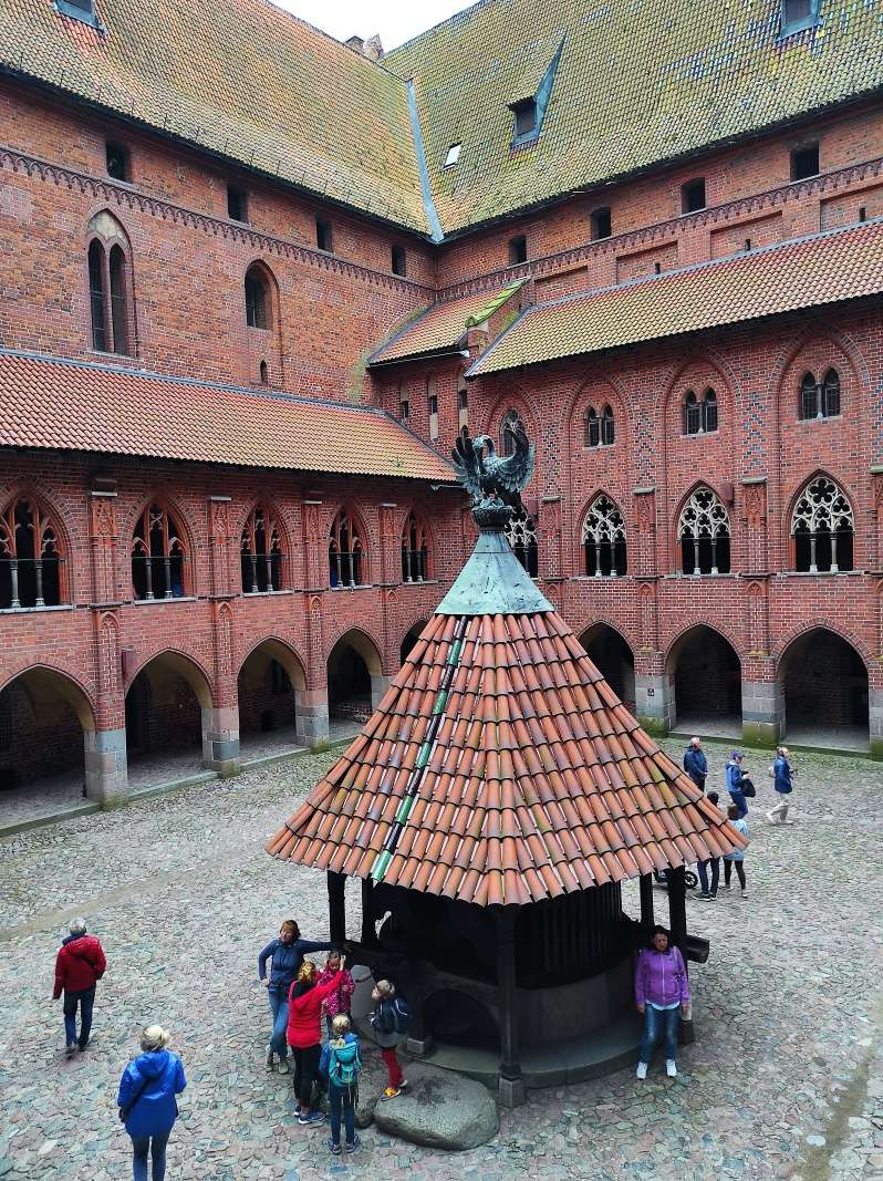 Nádvorie Horného hradu so studňou