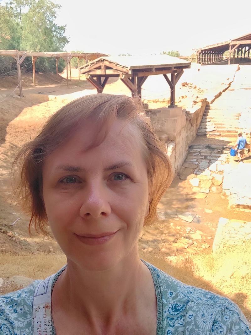 Miesto krstu Ježiša Krista - 10:00 - ešte rozospatá selfie