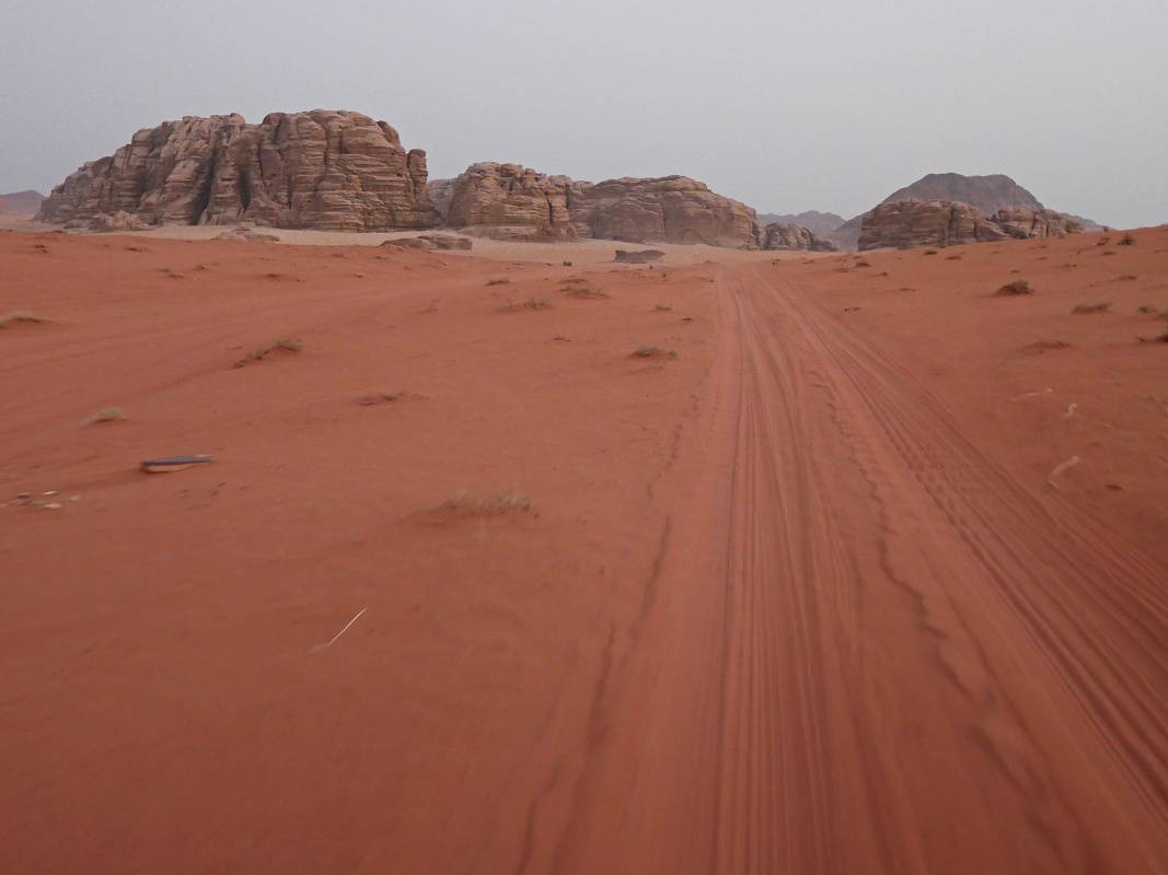 Cesta do Wadi Rum Base Campu