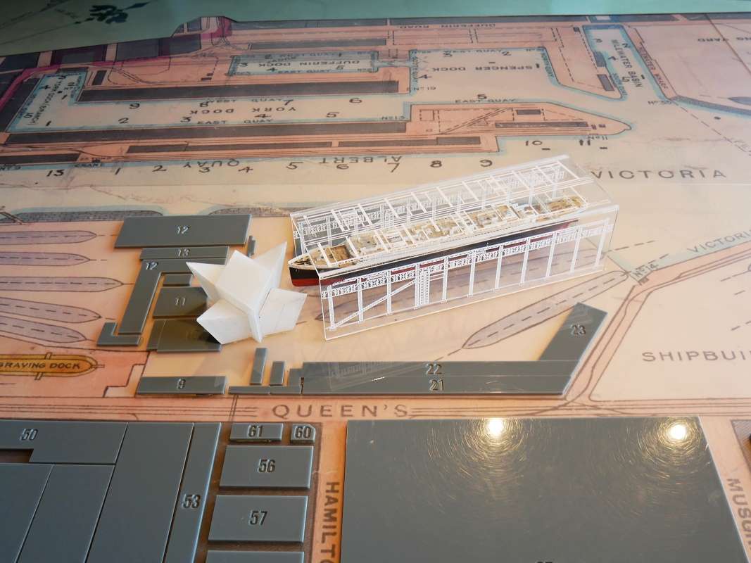 Maketa Múzeum + lodenice Harland & Wolff a dok pre Titanic