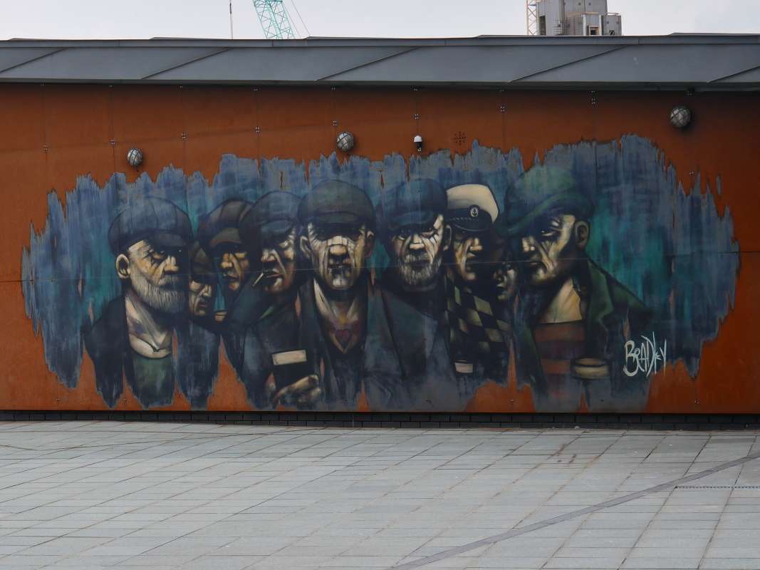 Pred Múzeom Titanicu v Belfaste