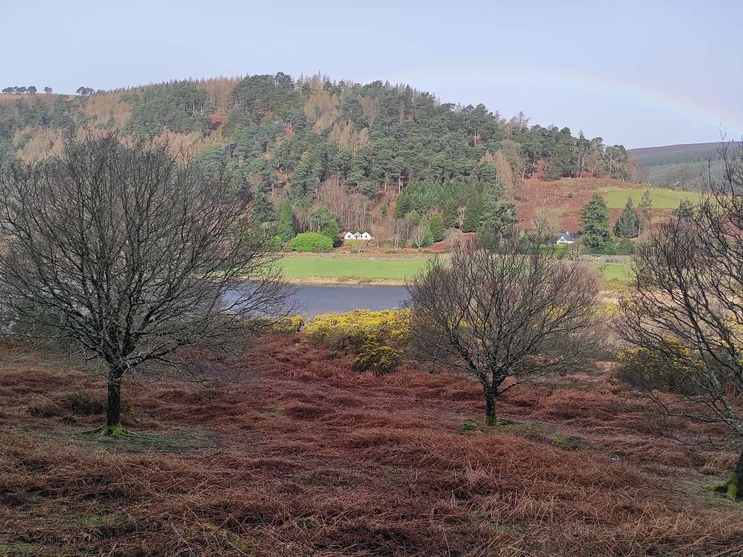 Glendalough - Dolné jazero, ešte s dúhou