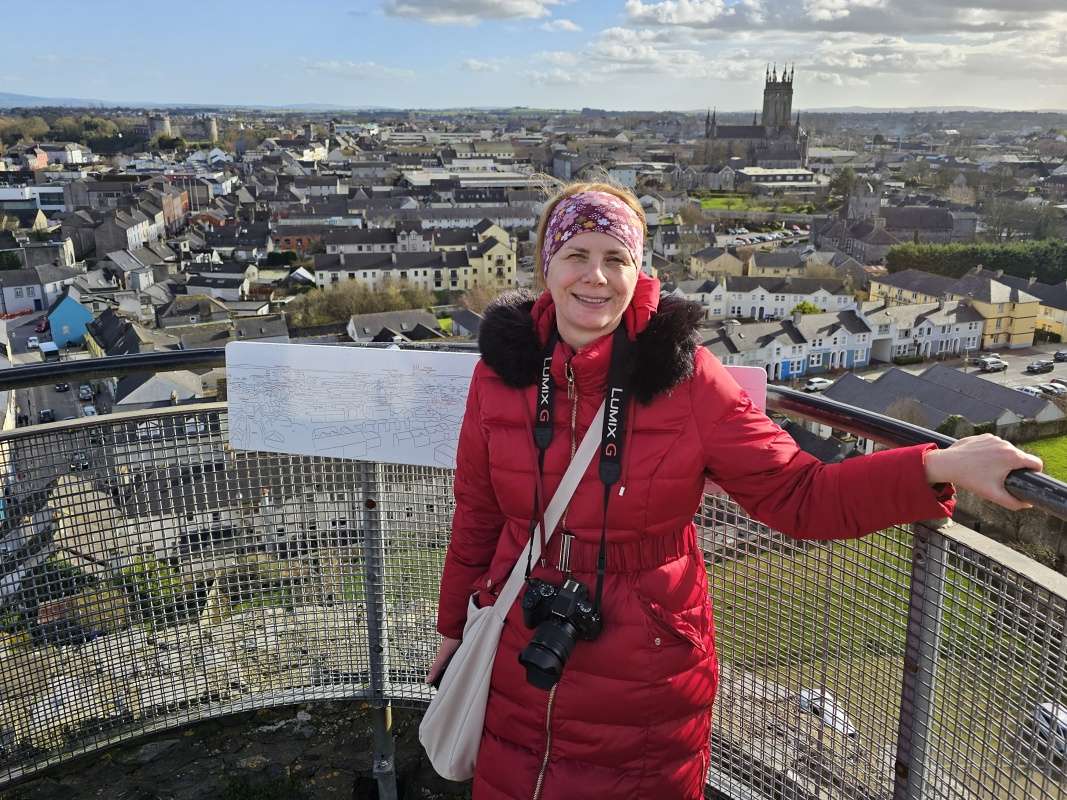 Kilkenny - Katedrála St. Canice, výhľad z Okrúhlej veže na Kilkenny