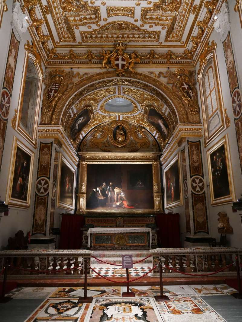 Konkatedrála sv. Jána - Caravaggio: Sťatie hlavy svätého Jána Krstiteľa (1608)