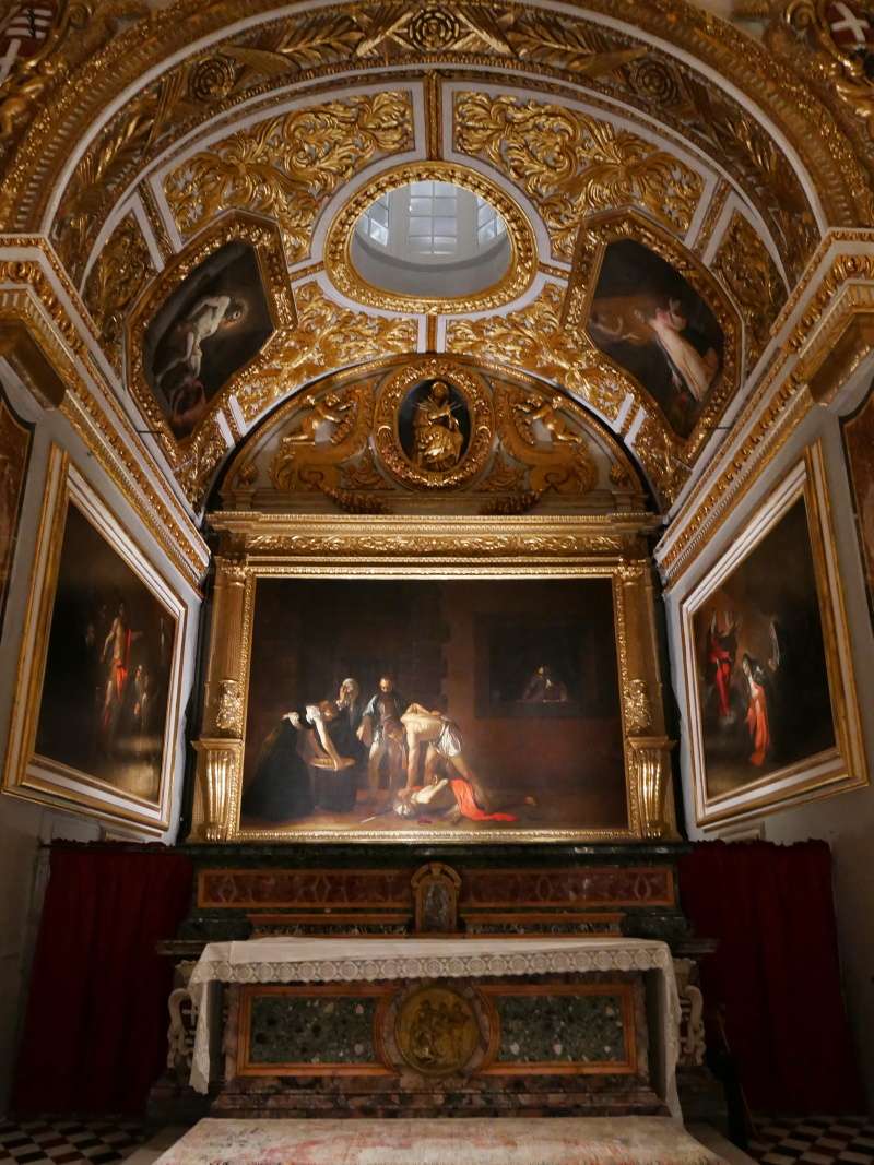 Konkatedrála sv. Jána - Caravaggio: Sťatie hlavy svätého Jána Krstiteľa (1608)