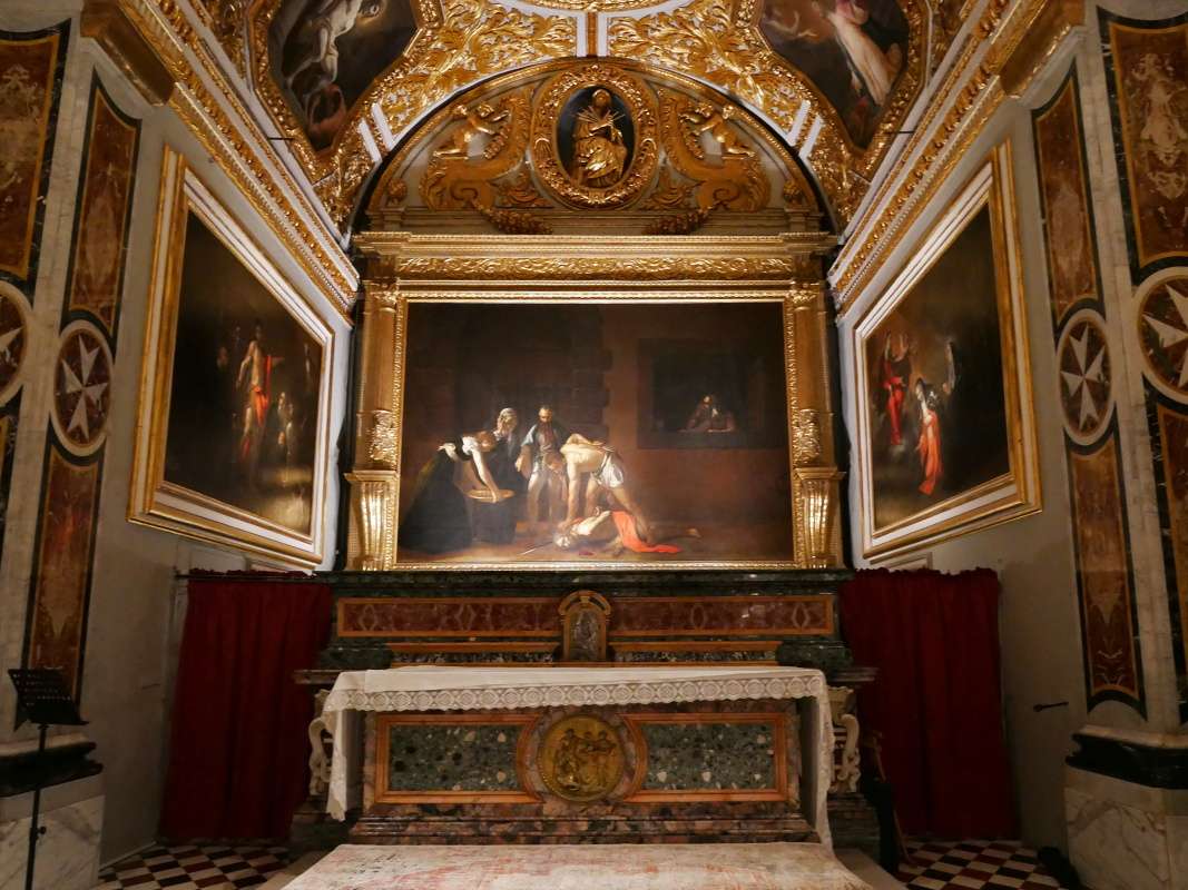 Konkatedrála sv. Jána - Caravaggio: Sťatie hlavy svätého Jána Krstiteľa (1608)