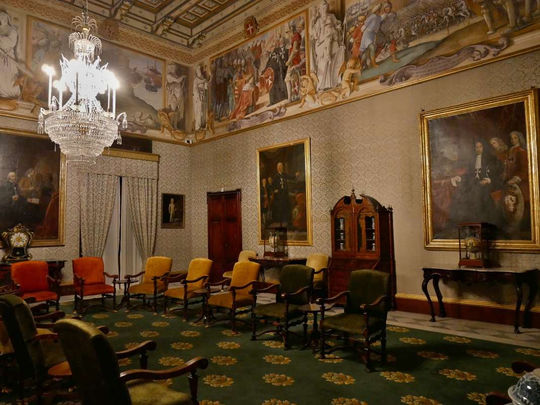 Veľmajsterský palác - Stránková sála, čakáreň na prijatie veľmajstrom