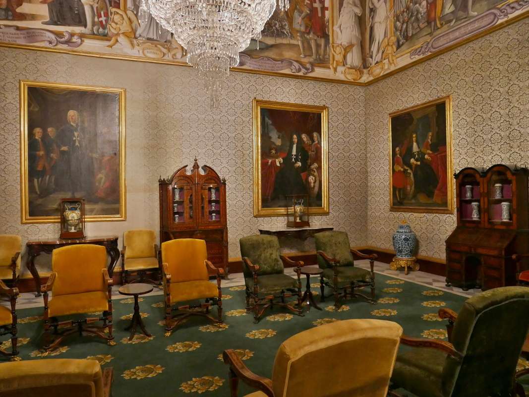 Veľmajsterský palác - Stránková sála, čakáreň na prijatie veľmajstrom